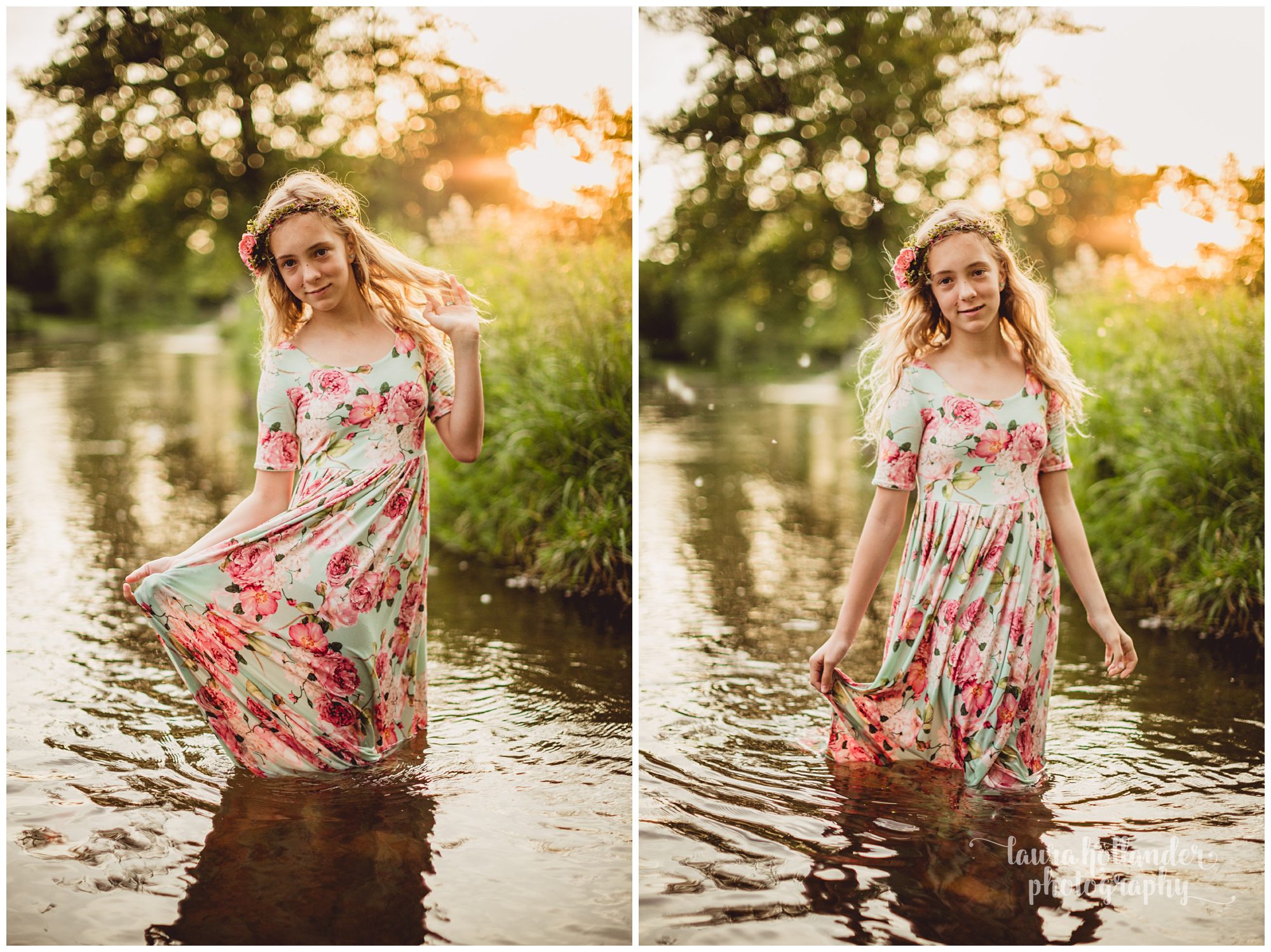 tween girl, sew trendy gown and crown in the river in Battle Creek, MI