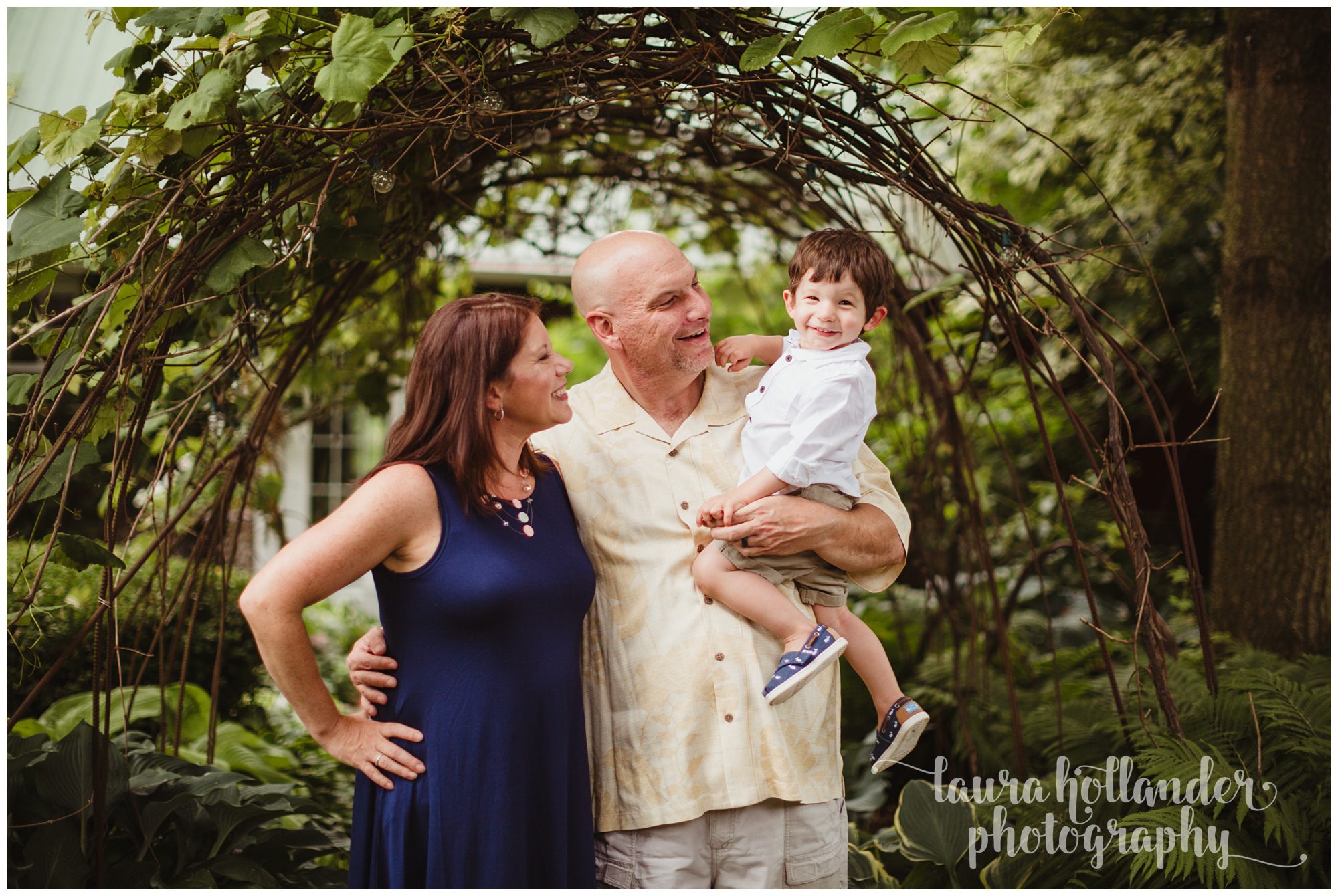 two year old garden session in Battle Creek MI with Laura Hollander Photography