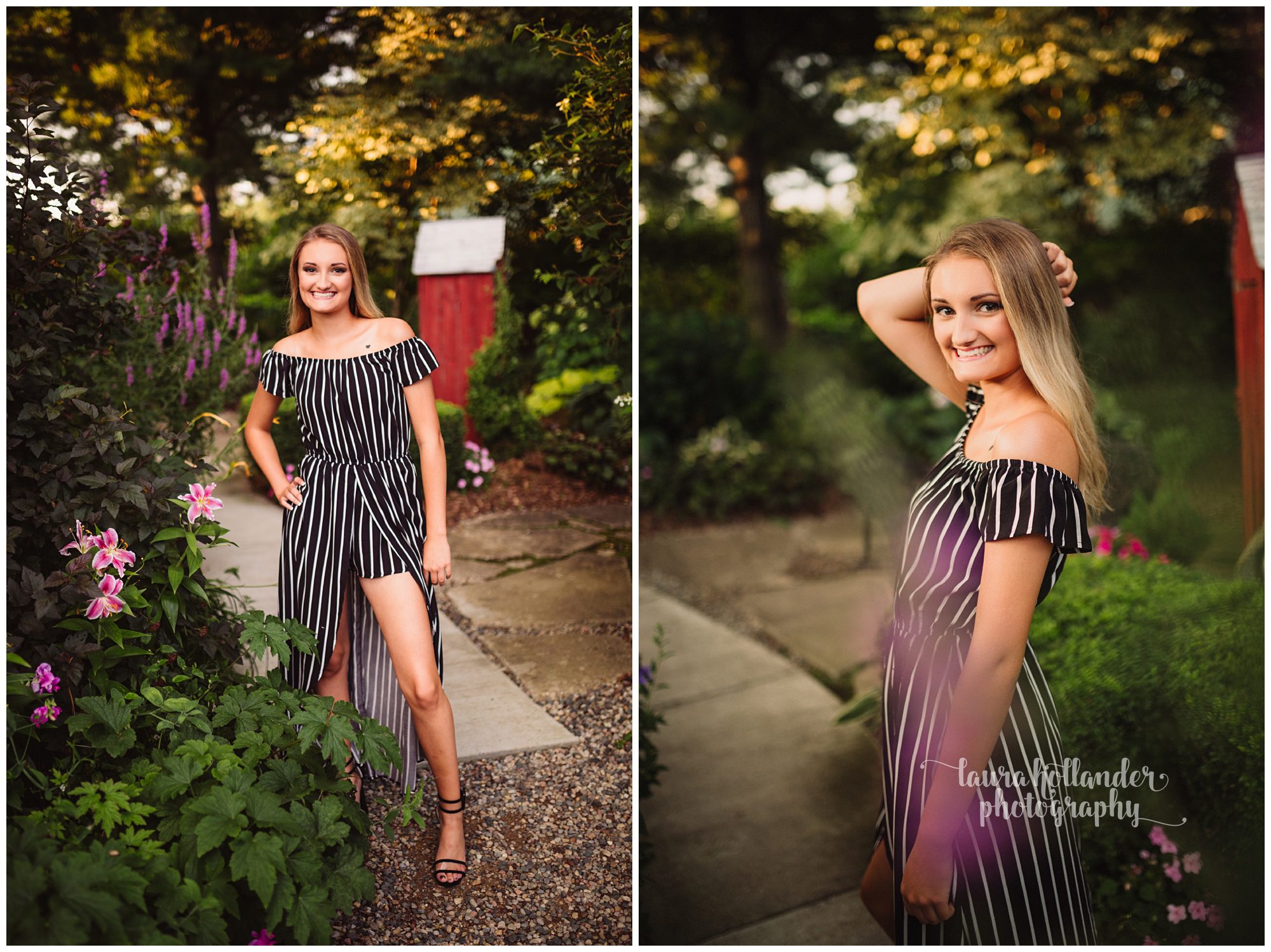 senior girl, what to wear senior portraits, garden location senior portraits, Laura Hollander Photography, Battle Creek photographer