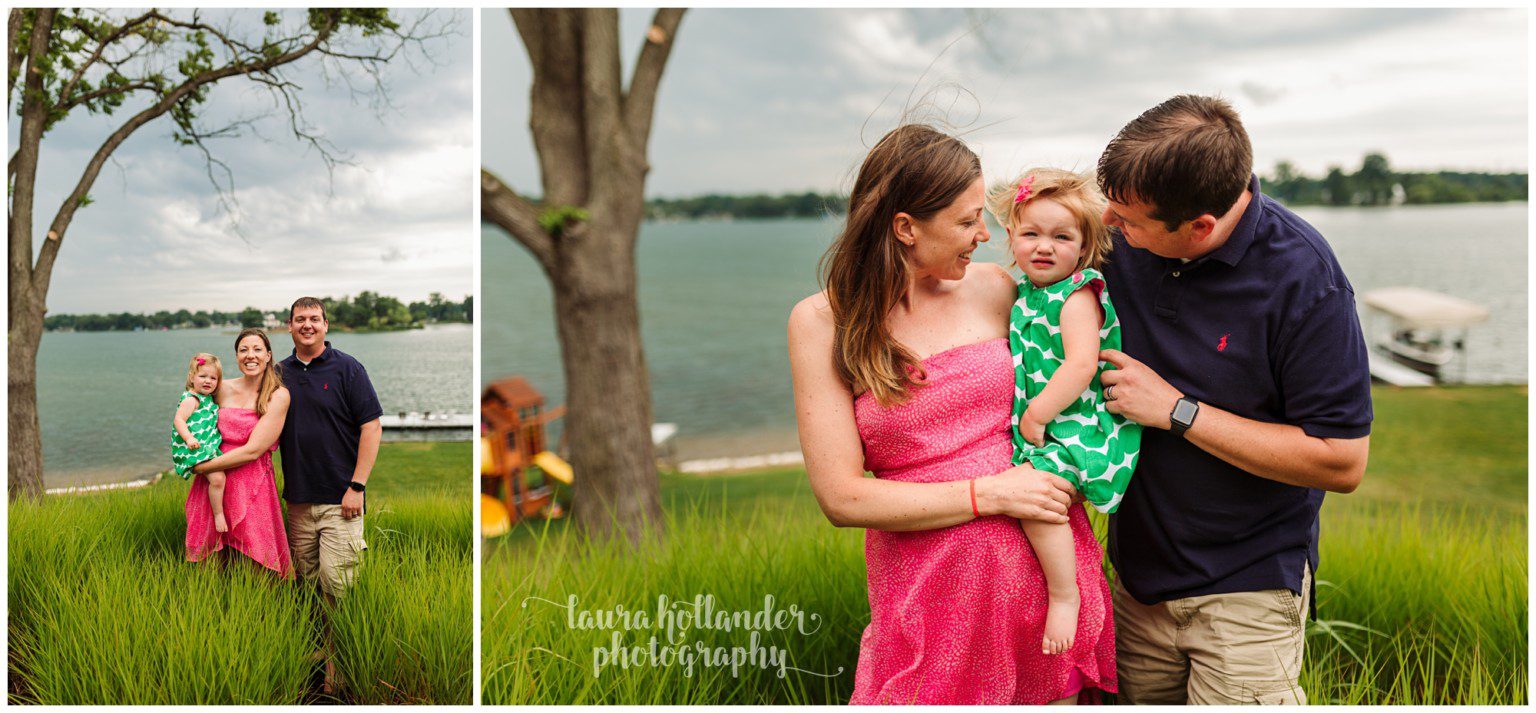 Family portraits on Lake Goguac in Battle Creek, MI Laura Hollander