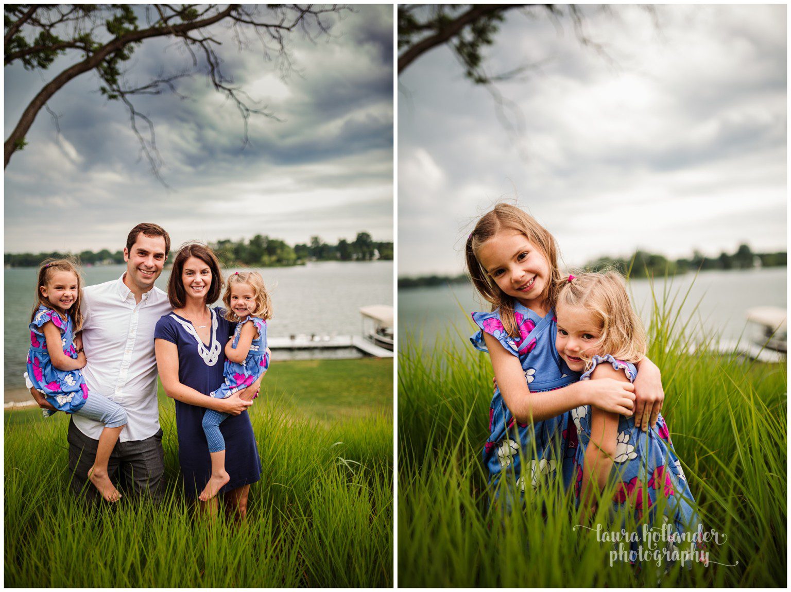 Family portraits on Lake Goguac in Battle Creek, MI Laura Hollander