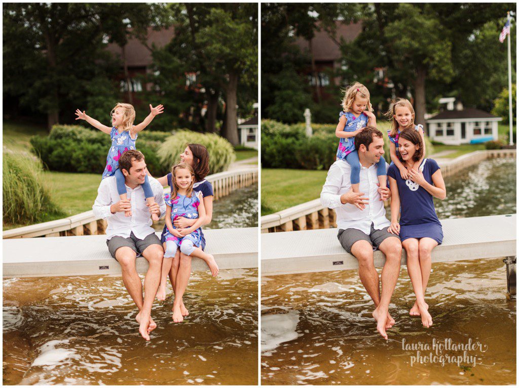 Family portraits on Lake Goguac in Battle Creek, MI Laura Hollander