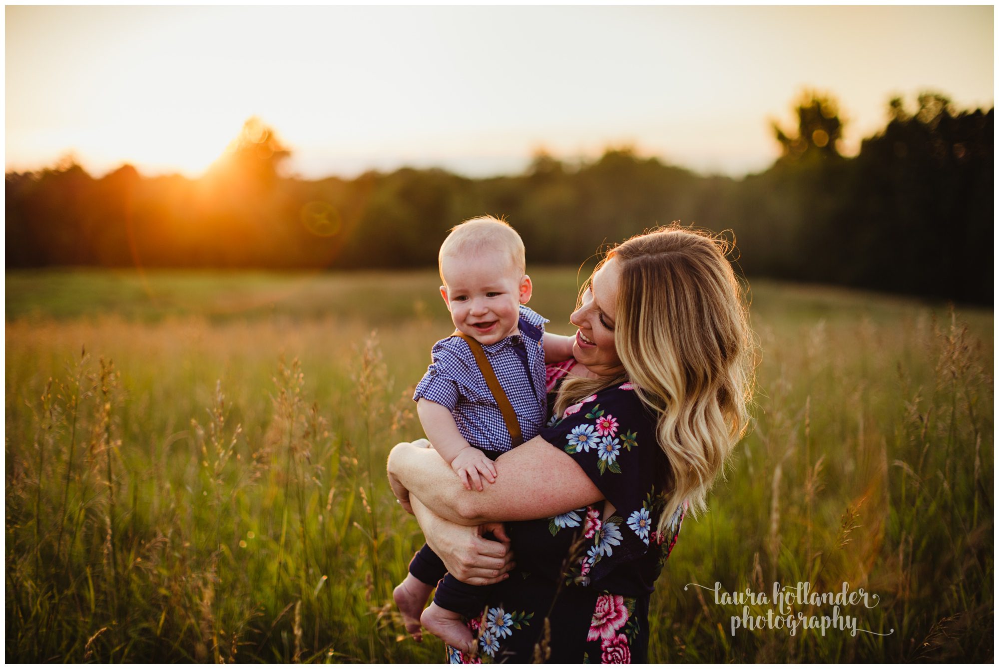 one year milestone, little boy with mom in field, Laura Hollander Photography, Battle Creek, MI