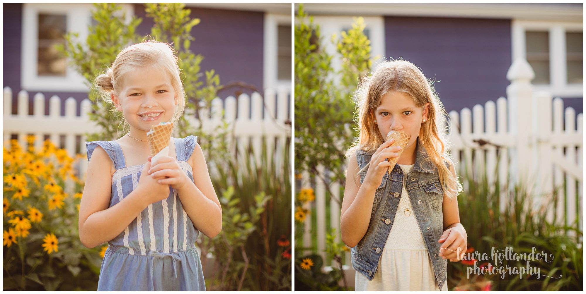 family portraits with ice cream, Laura Hollander Photography Battle Creek MI