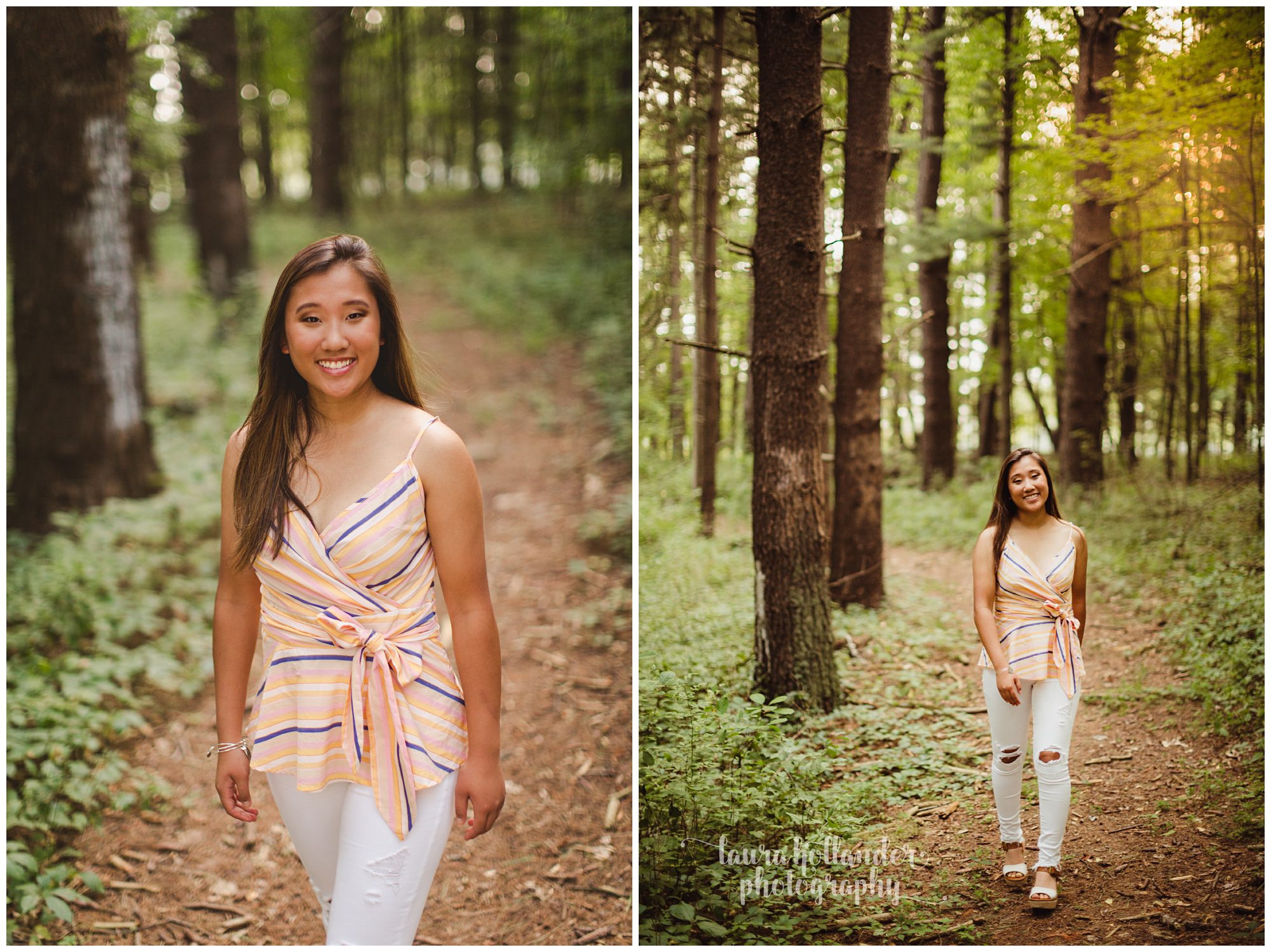 senior girl, nature location, woodland senior session, what to wear senior session, Laura Hollander Photography in Battle Creek MI