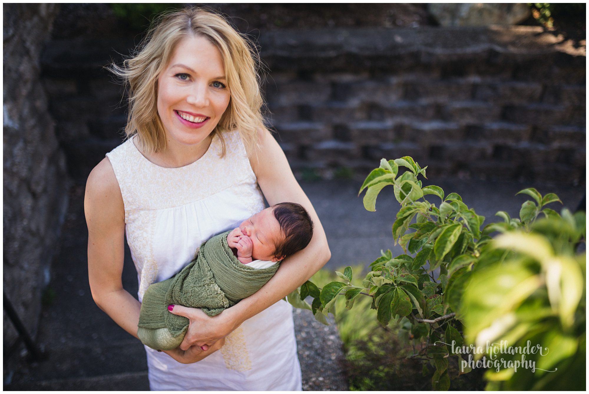 outdoor lifestyle newborn portraits in Battle Creek, MI, baby boy 