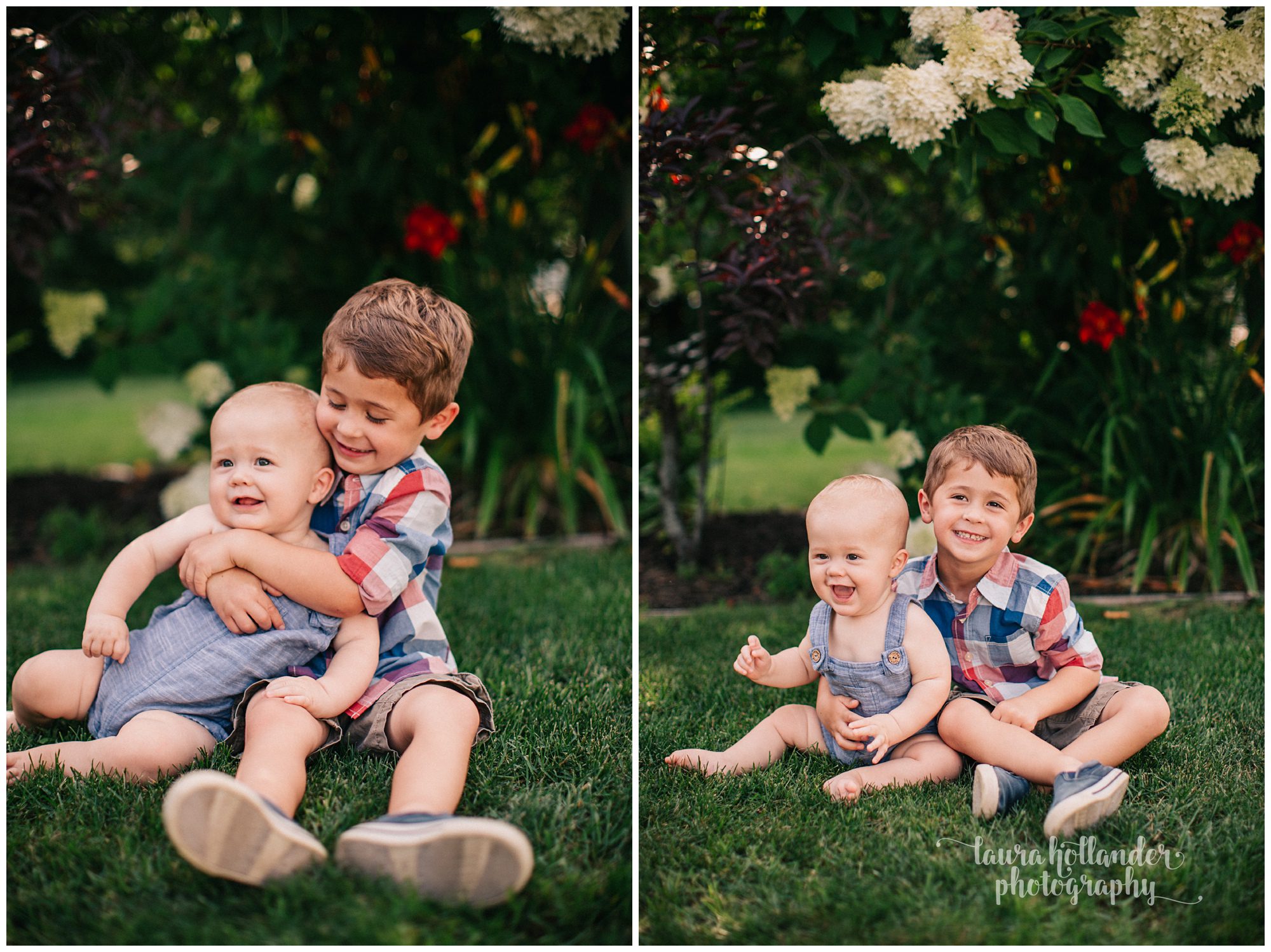 family of four, two brothers, summer mini session, cottage family portraits, americana clothing