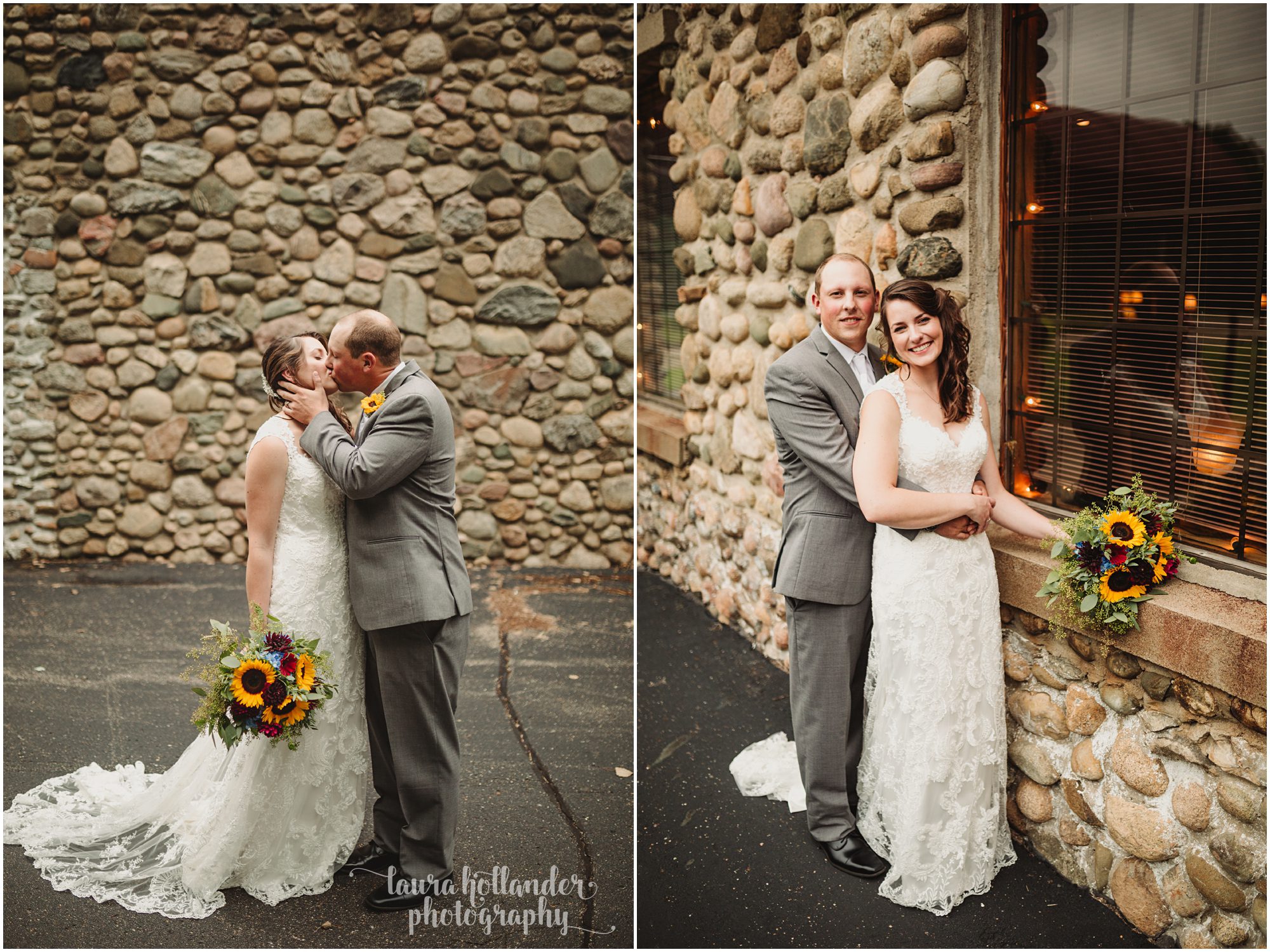 bridal party portraits, Lawton Community Center, MI- Laura Hollander Photography, southwest michigan wedding photographer