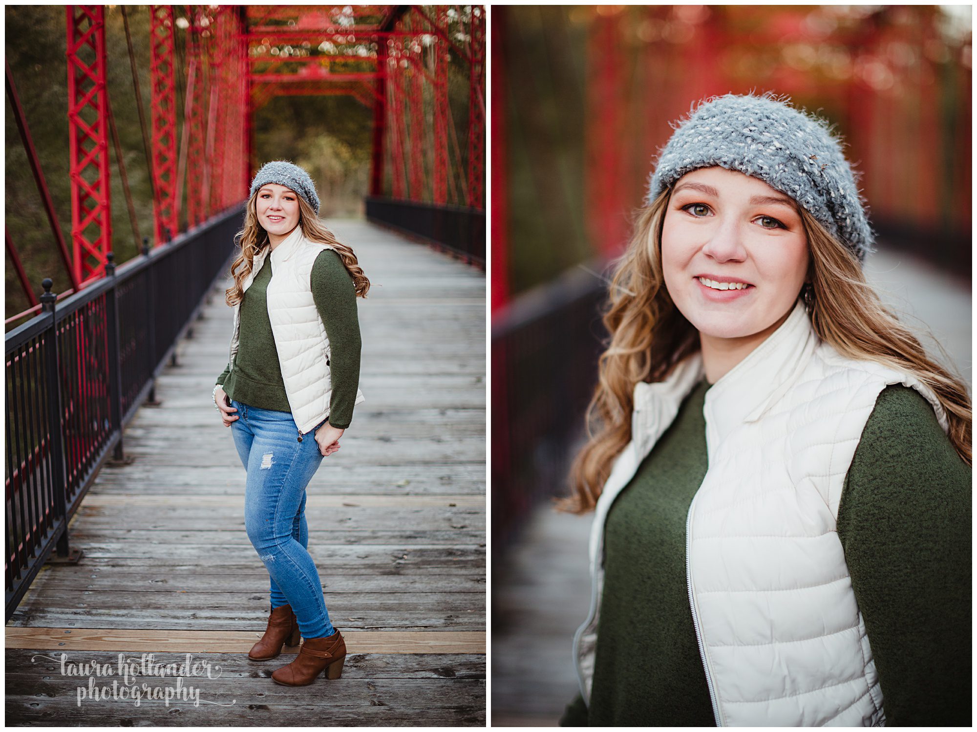 lakeview senior- battle creek senior photographer- marshall senior photographer- fall senior session- senior girl on bridge