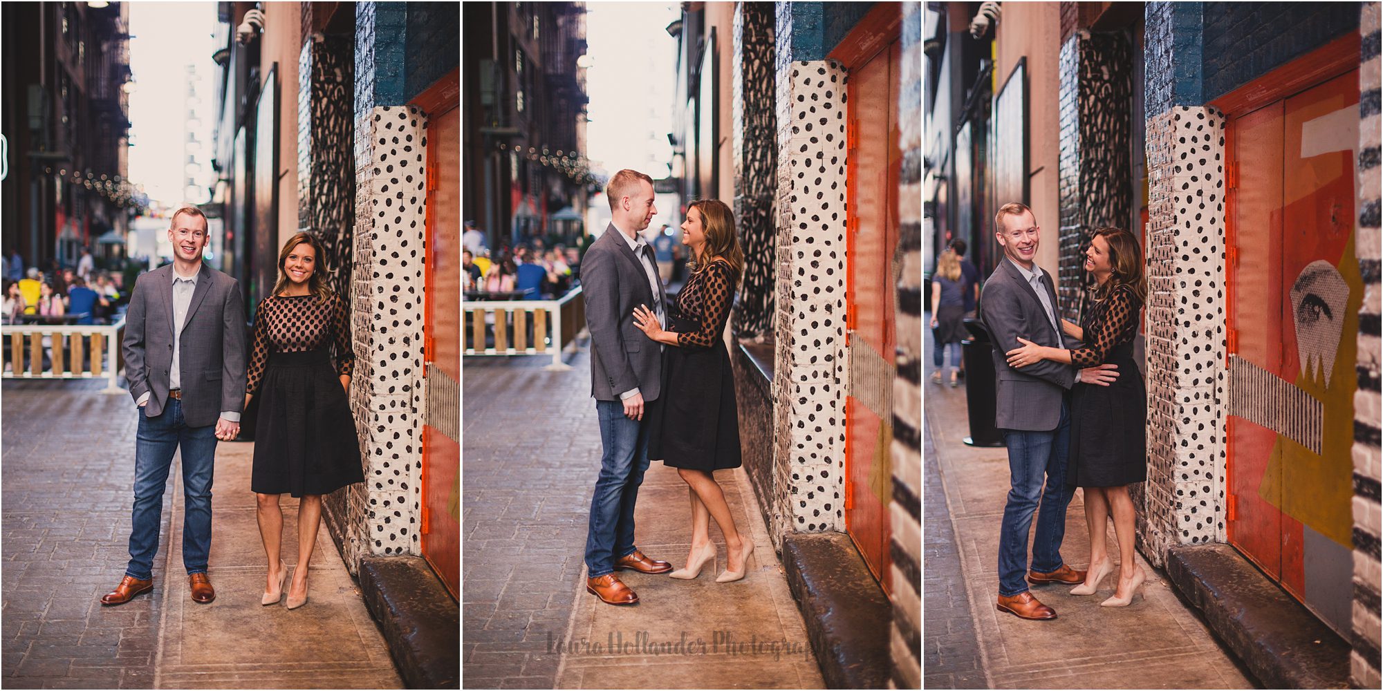 engagement session at The Belt in Downtown Detroit, MI. Urban engagement photos with Laura Hollander Photography