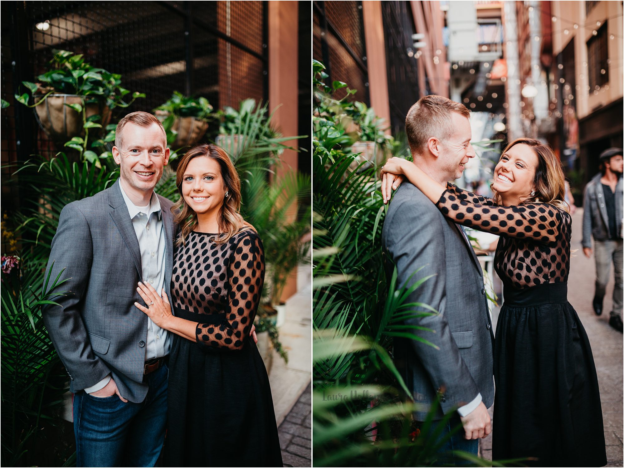engagement session at The Belt in Downtown Detroit, MI. Urban engagement photos with Laura Hollander Photography