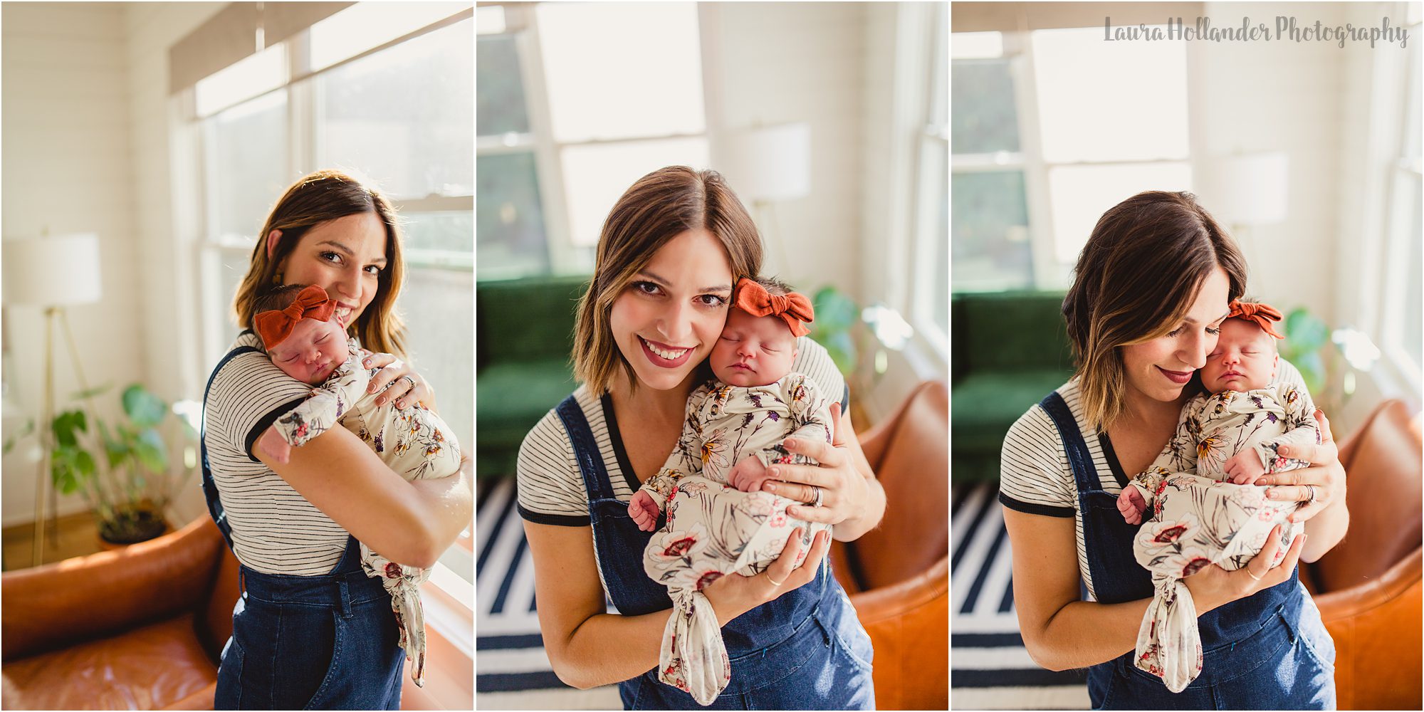 lifestyle newborn photography grand rapids, mom and baby pose- Laura Hollander Photography