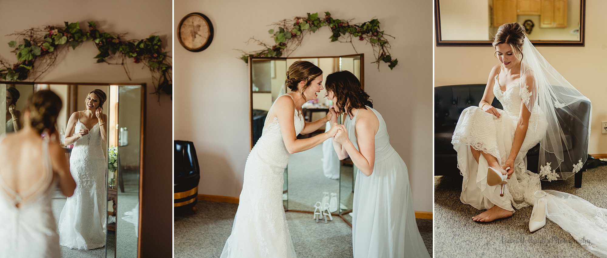 bride and maid of honor photo with Laura Hollander Photography