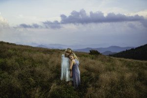 sisters on top of Roan Mountain