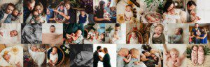 collage of newborn photos